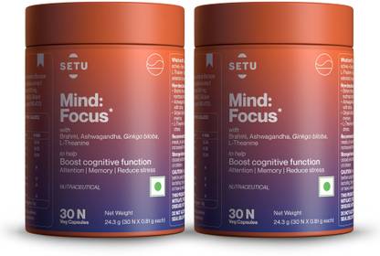 SETU Mind: Focus, Memory Supplement, Brain Booster, Increase brain power memory