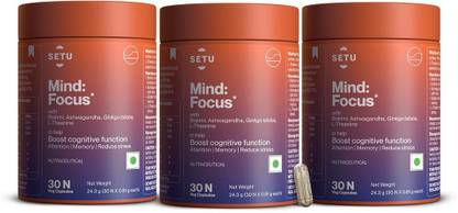 SETU Mind: Focus, Memory Supplement, Brain Booster, Increase brain power memory