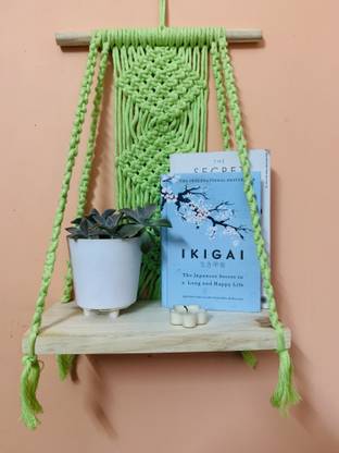 TheBohoCraft Macrame Book Shelf Wall hanging
