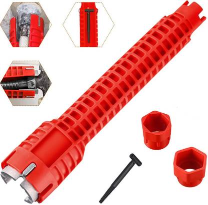 Heptik Sink Wrench | Water Pipe, Sink, Faucet Installer Wrench Tool | Plumbing Tool for Basin, Toilet, Bathroom, Pipe and Kitchen Double Sided Speciality