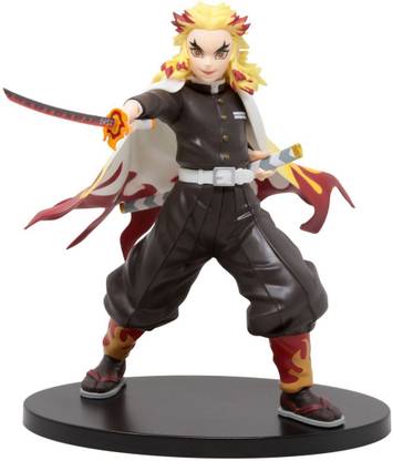 Mubco Demon Slayer Kyojuro Rengoku Battle Figure PVC Anime Statue Collatable Model Toy