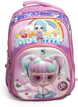 SHK Digitrade Sweet Dreams Bag Large School Capacity Bag 3 to 6 years(l-15,W-27,H-36)-DarkPink Waterproof Backpack