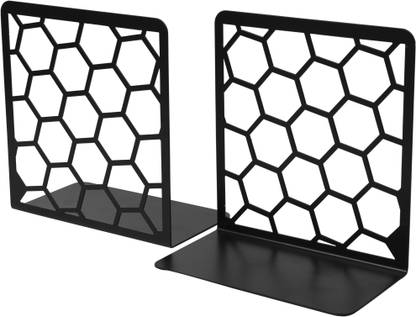 Spillbox Metal Non Slip bookends Book Shelves Holders case for Office, Home -BOOK Iron Book End