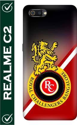 FULLYIDEA Back Cover for Realme C2, realme C2, RMX1941, RMX1945, Rcb Logo, Royal Challengers Bangalore Lo