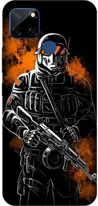Printladder Back Cover for Realme C25 Soldiar, commando, army soldiar Printed Cover