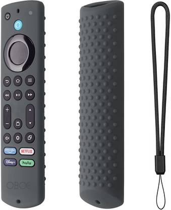 Oboe Front & Back Case for Amazon Basics Smart LED TV Remote Full Wrap Remote Cover Anti-Lost with Loop