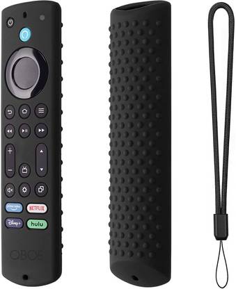 Oboe Front & Back Case for Amazon Basics Smart LED TV Remote Full Wrap Remote Cover Anti-Lost with Loop