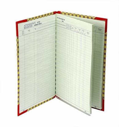 SKY GLORIOUS Attendance Book/Register-100 Pages 70GSM For Office/School 1-Part Attendance Register