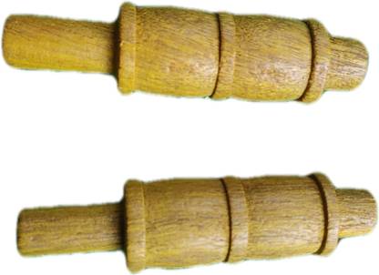 HACKERX Wood Original Hand Made Cricket Wooden Bails for Stumps (Set Of 2) LED Standard Bail