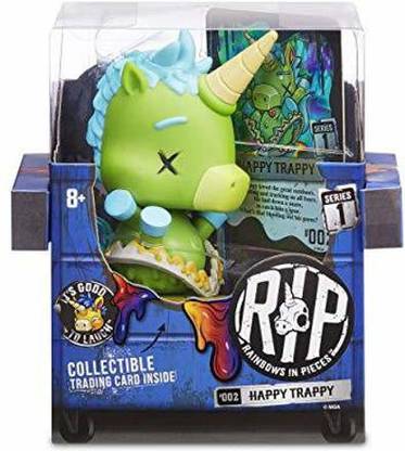 MGA Entertainment R.I.P. Rainbows in Pieces Gnarly, Messed Up Unicorn Character Happy Trappy