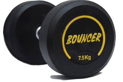 VKT Rubber Coated Bouncer Dumbbell (7.5 kg, Set of 1) Fixed Weight Dumbbell