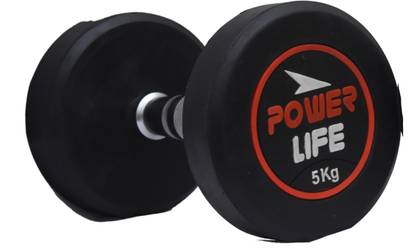 VKT Power Life Premium Rubber Coated Dumbbell (5 kg) (Set of 1) Fixed Weight Dumbbell