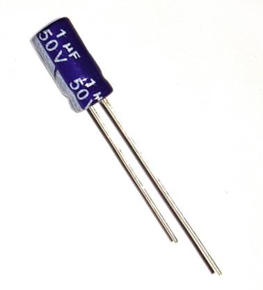 Wizzo (Pack of 100 Pieces) 1uF 5v Electrolytic Capacitors Electronic Component Electronic Components Electronic Hobby Kit