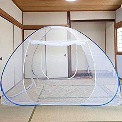 SIFRA Polyester Adults Washable sky blue Mosquito Net
