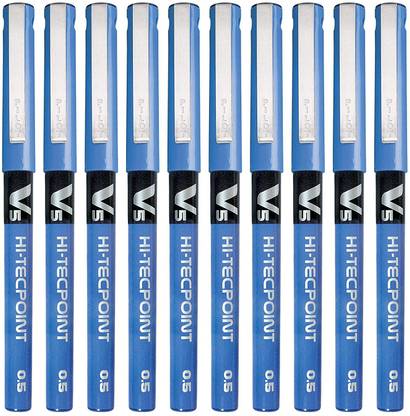 PILOT Hi-tecpoint V5 Pen (Blue - Pack of 10) Roller Ball Pen