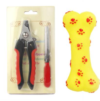 NKS TOYS Dog Nail Cutter With Chew Bone Rubber Toy Puppy Nail Cutter Grinder (Dog & cat ) Scissor Nail Clipper