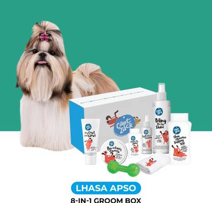 Captain Zack The Lhasa Apso Groom Box Pet Spa Kit