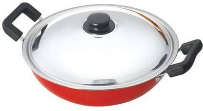 RBGIIT Aluminium Pasta Bowl Non Stick Coated Layer Bowl With Handle And Steel Lids Uses In Kitchen KB-7 Disposable