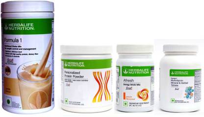 Herbalife Nutrition FORMULA1 VANILLA + PROTEIN 200 GRAM + AFRESH PEACH + FORMULA 2 Protein Shake