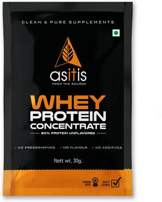 AS-IT-IS Nutrition Whey Protein Concentrate 80% Single Serving Sachet - 30g Whey Protein