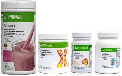 Herbalife Nutrition FORMULA1 ROSE KHEER + PROTEIN 200 GRAM + AFRESH GINGER + FORMULA 2 Protein Shake