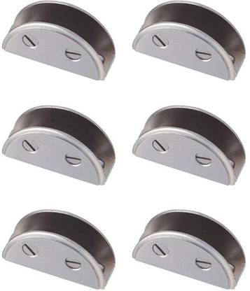RINTL Stainless Steel D Bracket L 2" X 8 mm for Glass Fitting Pack of 6 4 Shelf Bracket
