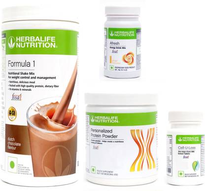 Herbalife Nutrition FORMULA1CHOCOLATE500 PROTIEN 200 G AFRESH ENERGY DRINK GINGER 50 G CELL U LOSS Plant-Based Protein