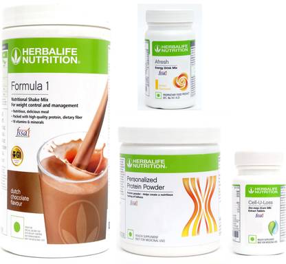 Herbalife Nutrition FORMULA1CHOCOLATE500 PROTIEN 200 G AFRESH ENERGY DRINK LEMON 50 G CELL U LOSS Plant-Based Protein