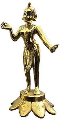 Idolsplace Brass Made Single Shri Kishori Radha Rani Puja Idol 200GMS Decorative Showpiece  -  6 cm