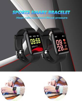 Bymaya JQ234-ID116 PRO HEART RATE SLEEP TRACKER SMART WATCH BLACK(PACK OF 1) Smartwatch