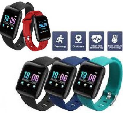 Bymaya JQ88-ID116 PLUS FITNESS TRACKER MULTI SPORTS SMART WATCH BLACK(PACK OF 1) Smartwatch