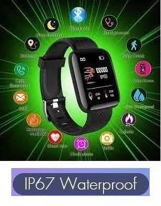 Bymaya JQ402-ID116 ULTRA HEART RATE SLEEP TRACKER SMART WATCH BLACK(PACK OF 1) Smartwatch