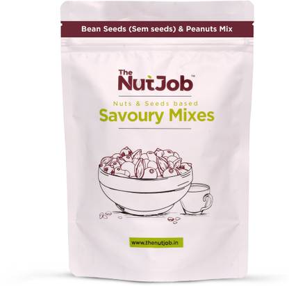 The NutJob Bean Seeds - Sem ke Beej & Peanuts Mix - Spicy Namkeen Mix (250g)
