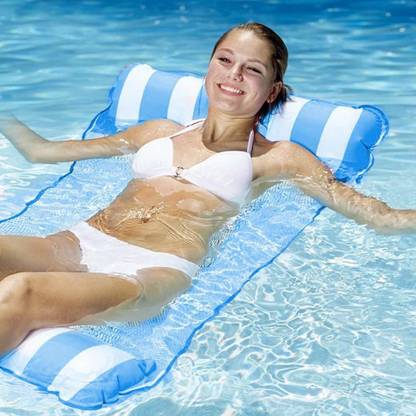 4tens Inflatable Float Bed Pool Floaties Swimming Pool Water Hammock (51.1x27.5inch) Swim Floatation Belt