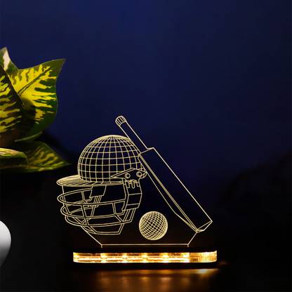 StarLaser Cricket 3D Led Night Light Bedroom Beside Decor lamp Gift for Cricket Lover Table Lamp