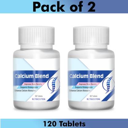 Nutrigrams Calcium Blend - Supports Healthy Bones, Muscles and Teeth - 120 Tablets