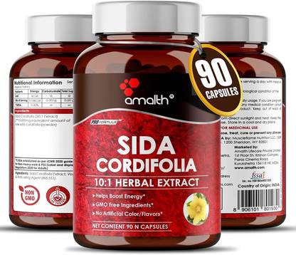 AMALTH Sida Cordifolia extract 500mg - Balamool Powder 90 Veggie Capsules
