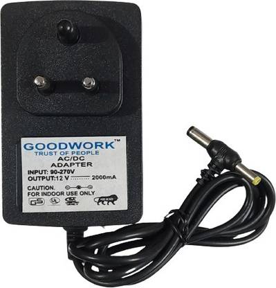 Goodwork 12 Volt 2 Amp Power Adapter For All DTH- (TATA Sky, Dish TV, AIRTEL, VIDEOCON) Worldwide Adaptor