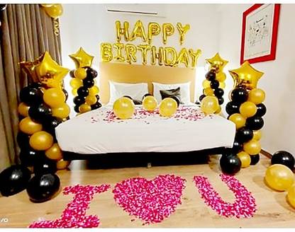 Gubbara King Birthday Decoration Kit Happy Birthday Banner Metallic Star Balloons Crown Foil