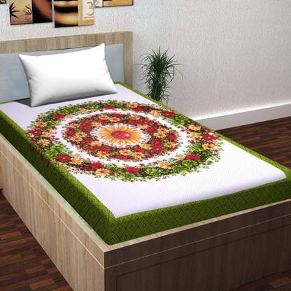 Home India Cotton Single Flat 144 TC Jaipuri Prints Bedsheet