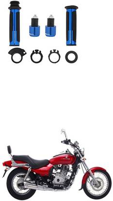 PRTEK 7/8 Handle Bar CNC Aluminum Rubber Handlebar Hand Grips 127 Handle Bar Grip For Bajaj Avenger 220 DTS-i