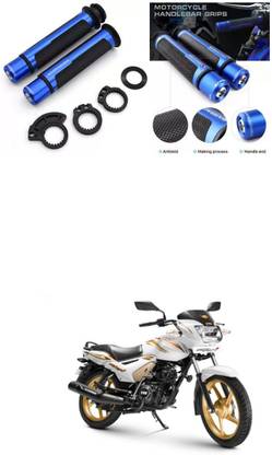 PROEDITION Metal Handle Grip Handlebar Ends with Aluminium Insert 343 Handle Bar Grip For TVS Star City