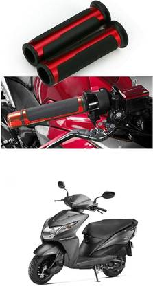 PRTEK 7/8 Handle Bar CNC Aluminum Rubber Handlebar Hand Grips 330 Handle Bar Grip For Honda Dio