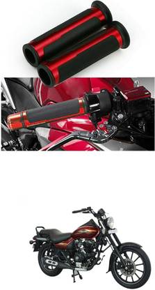 PRTEK 7/8 Handle Bar CNC Aluminum Rubber Handlebar Hand Grips 111 Handle Bar Grip For Bajaj Avenger 220 DTS-i