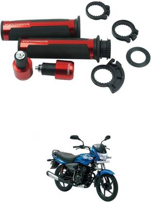 PROEDITION Metal Handle Grip Handlebar Ends with Aluminium Insert 123 Handle Bar Grip For TVS Phoenix 125