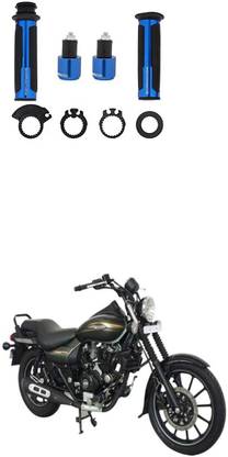 PRTEK 7/8 Handle Bar CNC Aluminum Rubber Handlebar Hand Grips 128 Handle Bar Grip For Bajaj Avenger 220 DTS-i