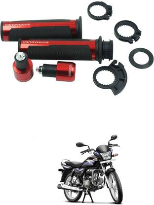 PECUNIA Metal Handle Grip Handlebar Ends with Aluminium Insert 145 Handle Bar Grip For Hero Splendor Pro