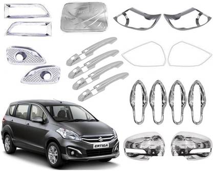 Autxin Exterior Chrome Accessories Combo Kit for Ertiga Type 2 (2015-2017) Set of 19Pcs Chrome Maruti Ertiga Side Garnish