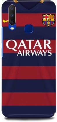 play fast Back Cover for Vivo Y15, 1901 QATAR, AIRWAYS, FCB, BARCELONA