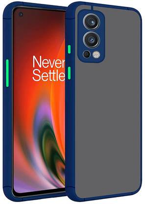 Navnika Bumper Case for OnePlus Nord 2 Ultra Hybrid Smoke Case, Mobile Phone Back Cover Blue
